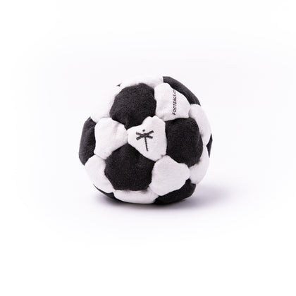 Pro Series Eclipse 32 Panel Plastic Filled Footbag - Black / White