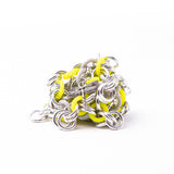 Chainmail Footbag - Silver / Neon Green