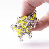Chainmail Footbag - Silver / Neon Green