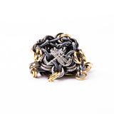 Chainmail Footbag - Black / Silver / Gold