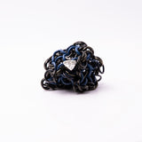 Chainmail Footbag - Blue / Black