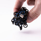 Chainmail Footbag - Blue / Black