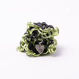 Chainmail Footbag - Black / Light Green