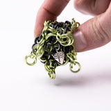 Chainmail Footbag - Black / Light Green