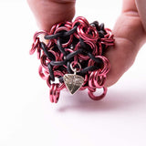 Chainmail Footbag - Hot Pink / Black