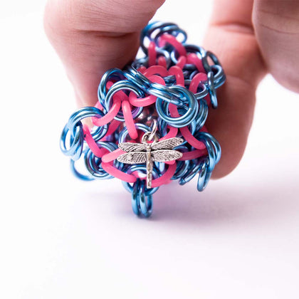 Chainmail Footbag - Blue / Pink