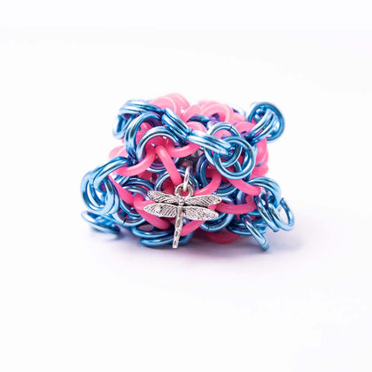 Chainmail Footbag - Blue / Pink