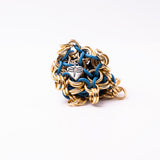 Chainmail Footbag - Gold / Blue