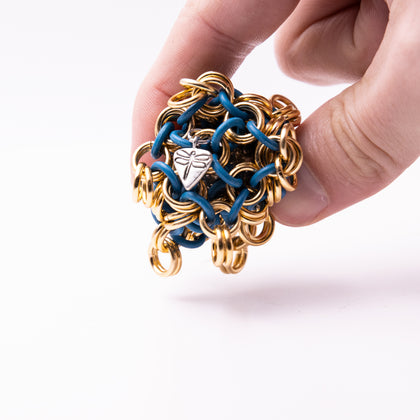 Chainmail Footbag - Gold / Blue