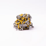 Chainmail Footbag - Silver / Yellow